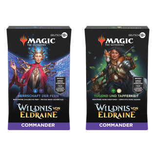 Wildnis von Eldraine Commander-Deck-Bundle – Enthält beide Decks (Herrschaft der Feen + Tugend und Tapferkeit) - DE