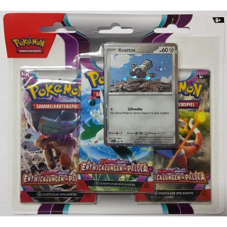 Pokèmon - Karmesin & Purpur 02 Entwicklungen in Paldea - 3-Pack Blister Knattox - deutsch