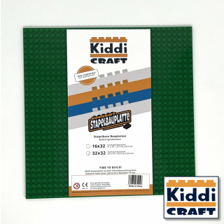 Kiddicraft Stackable Baseplate 32 x 32 Noppen (25,5 x 25,5cm) Grün