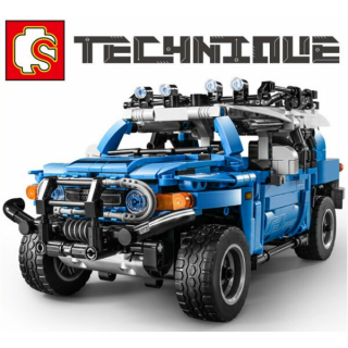 Sembo - Technique - Blauer Geländewagen mit Pull-Back-Funktion