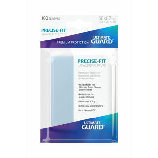 Ultimate Guard - Precise-Fit Sleeves - Japanische Größe Transparent (100 Stk.)