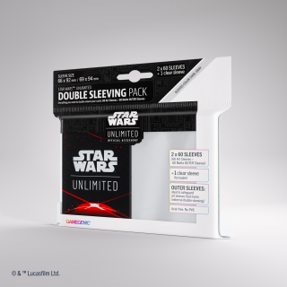 Star Wars: Unlimited Art Sleeves Double Sleeving Pack - Space Red (2x60 Kartenhüllen)