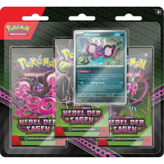 Pokémon - Karmesin & Purpur 06.5 - Nebel der Sagen - 3-Pack Blister Infamomo - deutsch