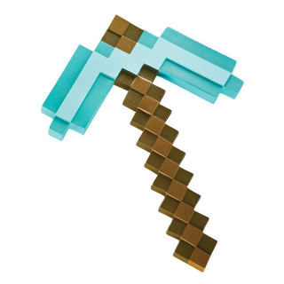 Minecraft Kunststoff-Replik Diamant-Spitzhacke 40 cm