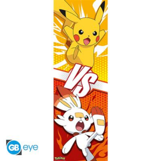 Pokémon - Tür-Poster - Pikachu und Hopplo (53x158cm)