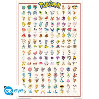 Pokémon - Poster Kanto 151 (91,5x61cm) - französisch